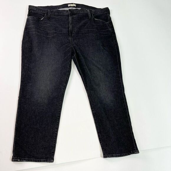 Madewell The Perfect Vintage Crop Jeans Womens 37(L) Black Wash Straight New - Picture 1 of 12